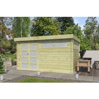 26 % Discount! Flachdach Holzhütten Modell Nelo 44 B 12m² Unkategorisiert online kaufen