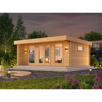 26 % Discount! Modernes Fjordholz Holzhütten mit Flachdach Modell 24m² Unkategorisiert online kaufen