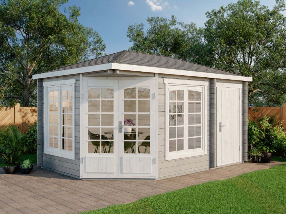 5-Eck Gartenhaus Josephine mit Anbau | 5x3m Unkategorisiert online kaufen