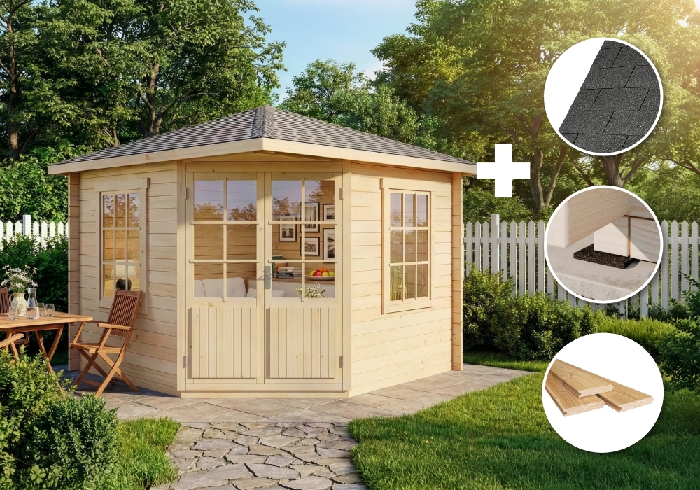 ECO Set - 5-Eck Gartenhaus Monica | 3x3m Unkategorisiert online kaufen