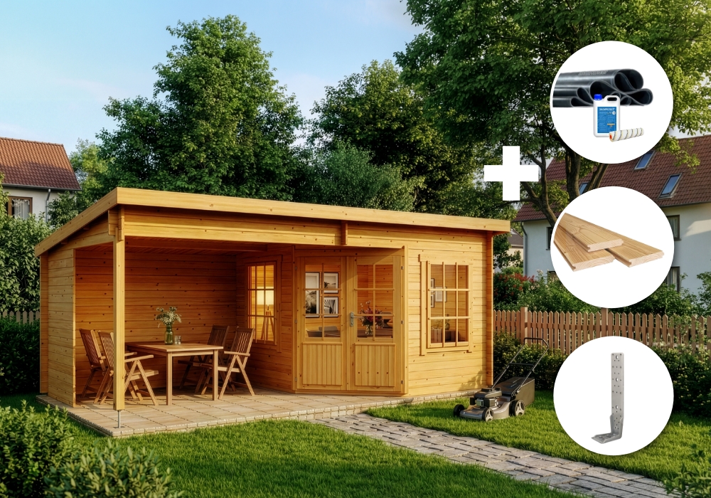 ECO Set - Gartenhaus Carl - imprägniert | 6x3m Unkategorisiert online kaufen