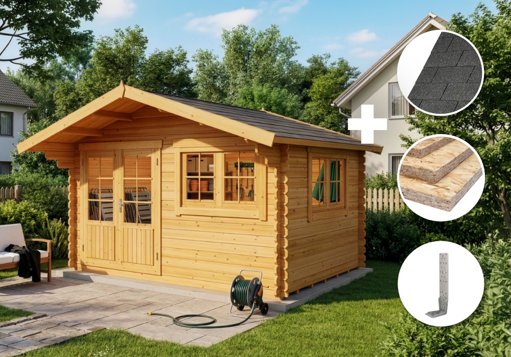 ECO Set - Gartenhaus Gabriel 400 x 300 cm - imprägniert | 4x3m Unkategorisiert online kaufen