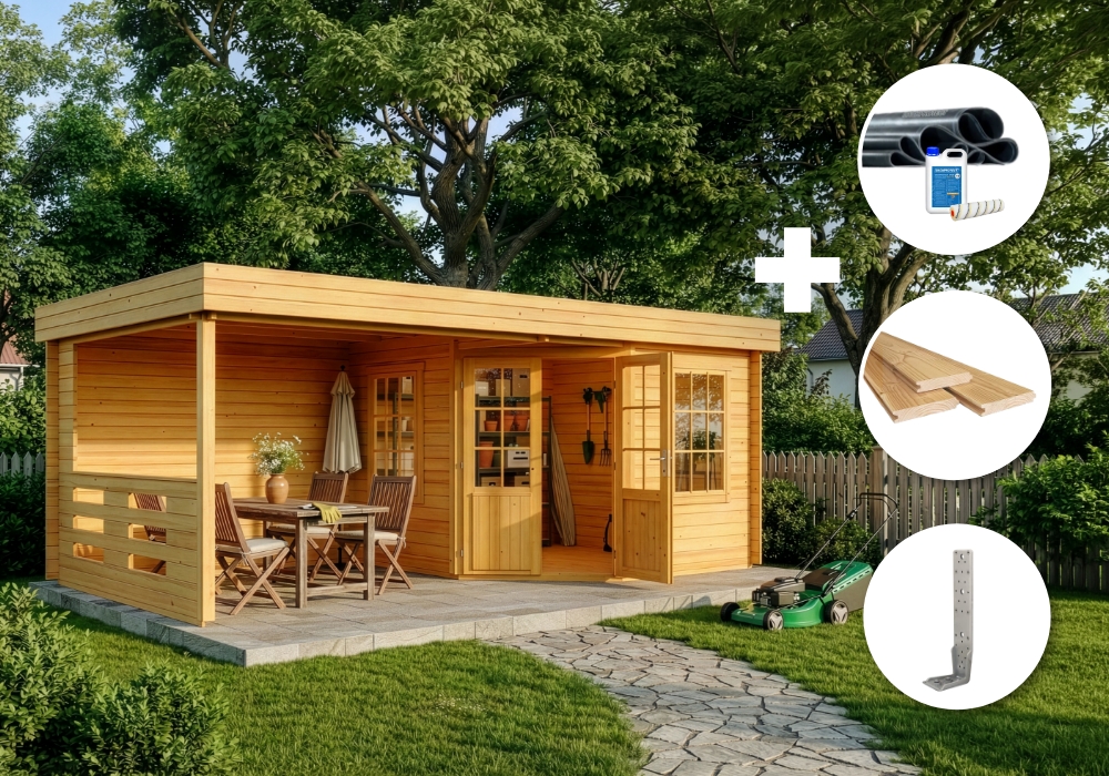 ECO Set - Gartenhaus Hanna - imprägniert | 6x3m Unkategorisiert online kaufen ECO Set - Gartenhaus Hanna - imprägniert | 6x3m Unkategorisiert online kaufen
