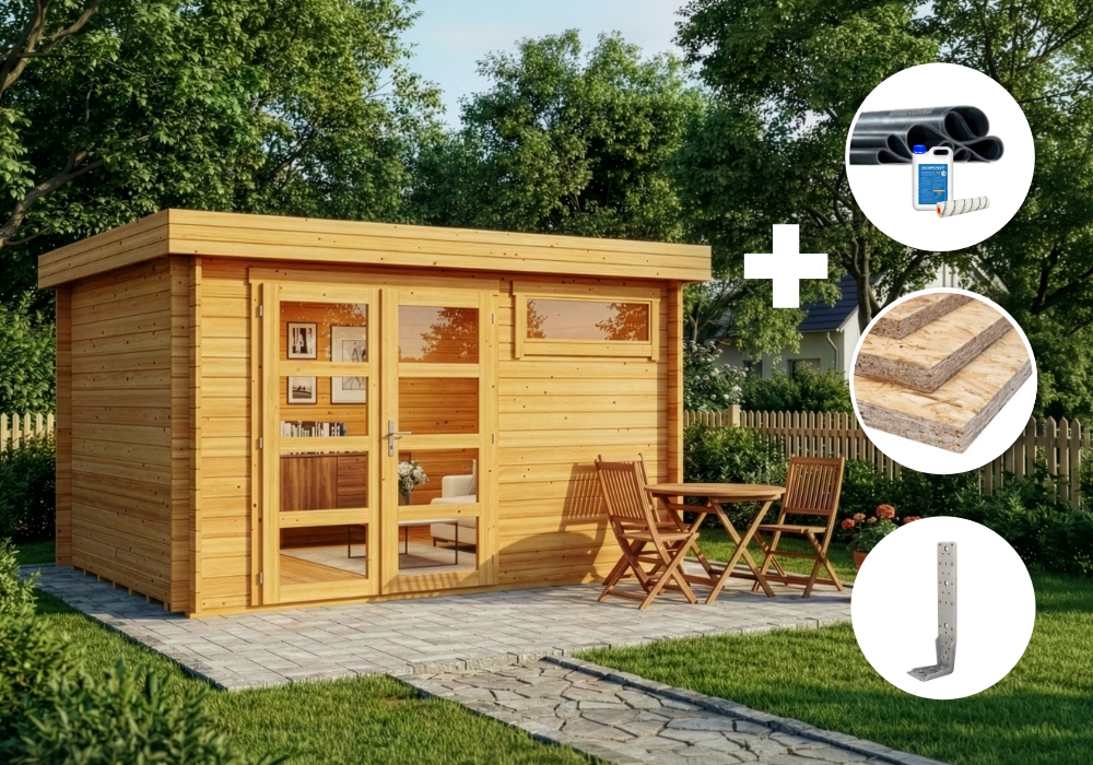 ECO Set - Gartenhaus Leandro - imprägniert | 4x3m Unkategorisiert online kaufen ECO Set - Gartenhaus Leandro - imprägniert | 4x3m Unkategorisiert online kaufen