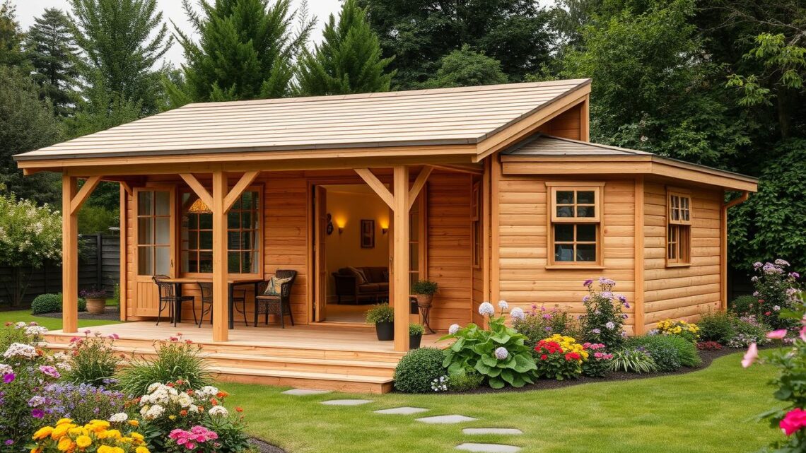 Gartenhaus mit Anbau – Perfekte Gartenlösung