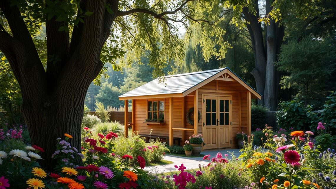 Holz-Gartenhaus 3×3