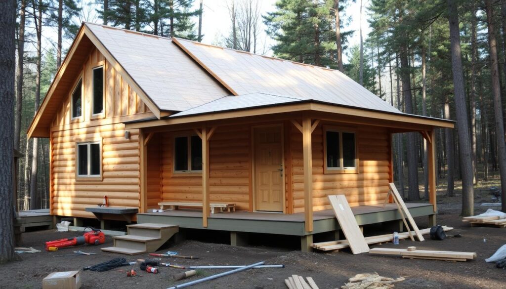 Holzhütte Außenverkleidung DIY