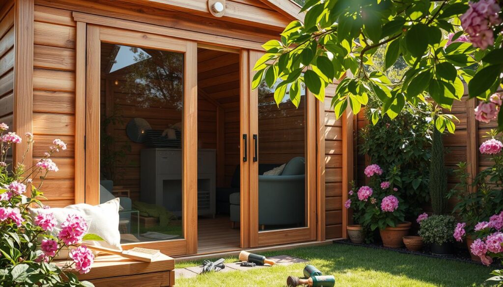 Pflege von Gartenhaus Materialien