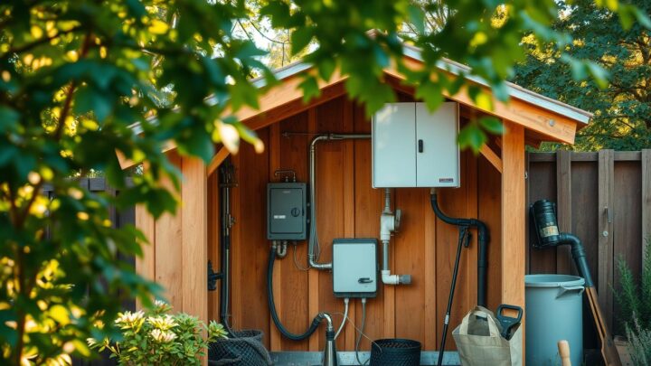 Strom- und Wasseranschluss im Gartenhaus einrichten