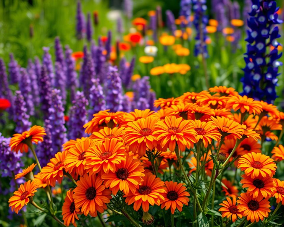 Farbintensive Sommerblüher im Garten