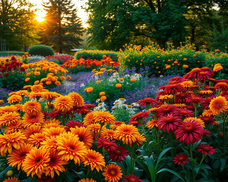 Herbstblumen im Garten