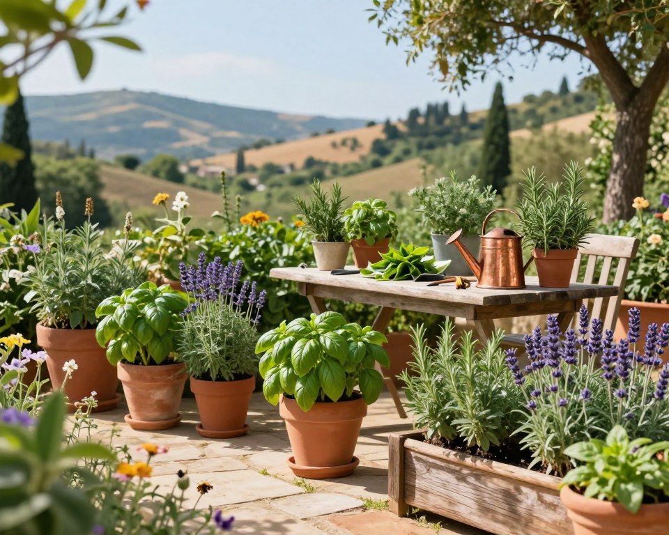 Kräuterterrasse mediterran Kräuterterrasse mediterran
